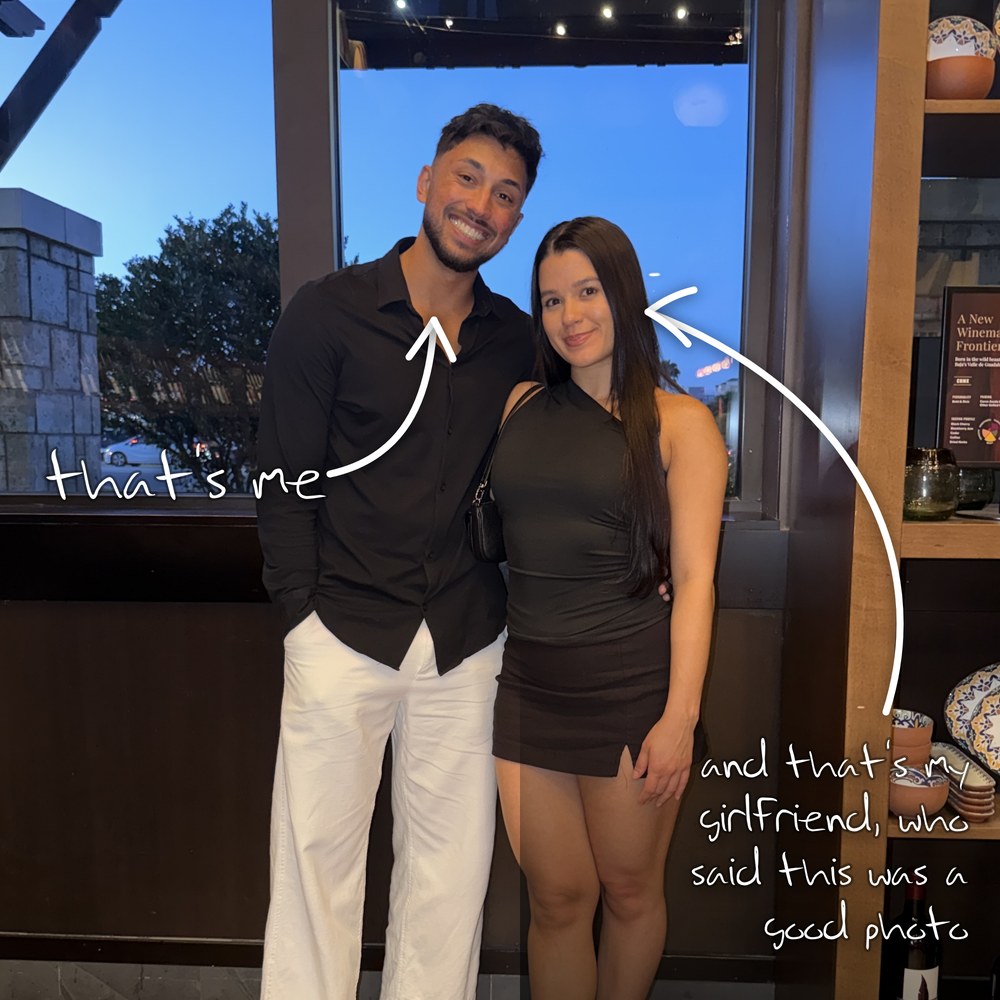 Tony, and his girlfriend who picked this photo
